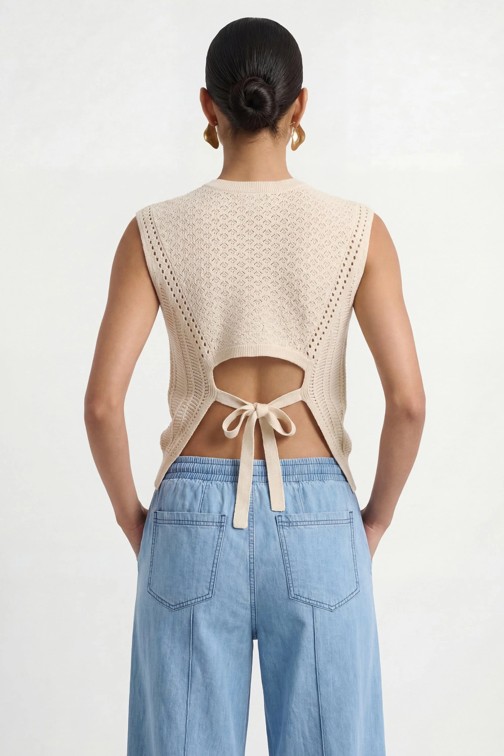 PULL SANS MANCHE - CYRA - ECRU - Image 2