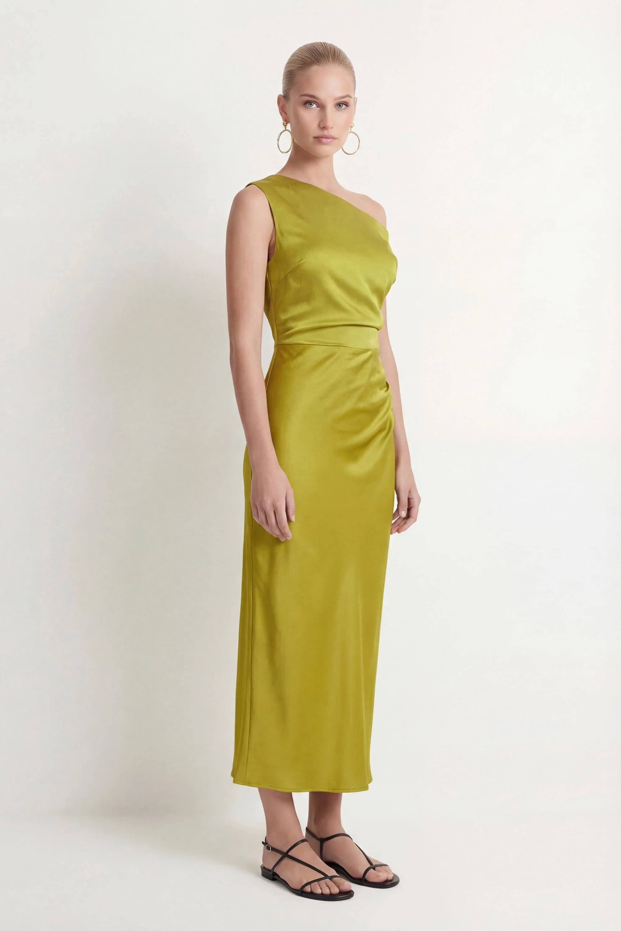 ROBE ASYMETRIQUE - CAPRI - ANIS - Image 3