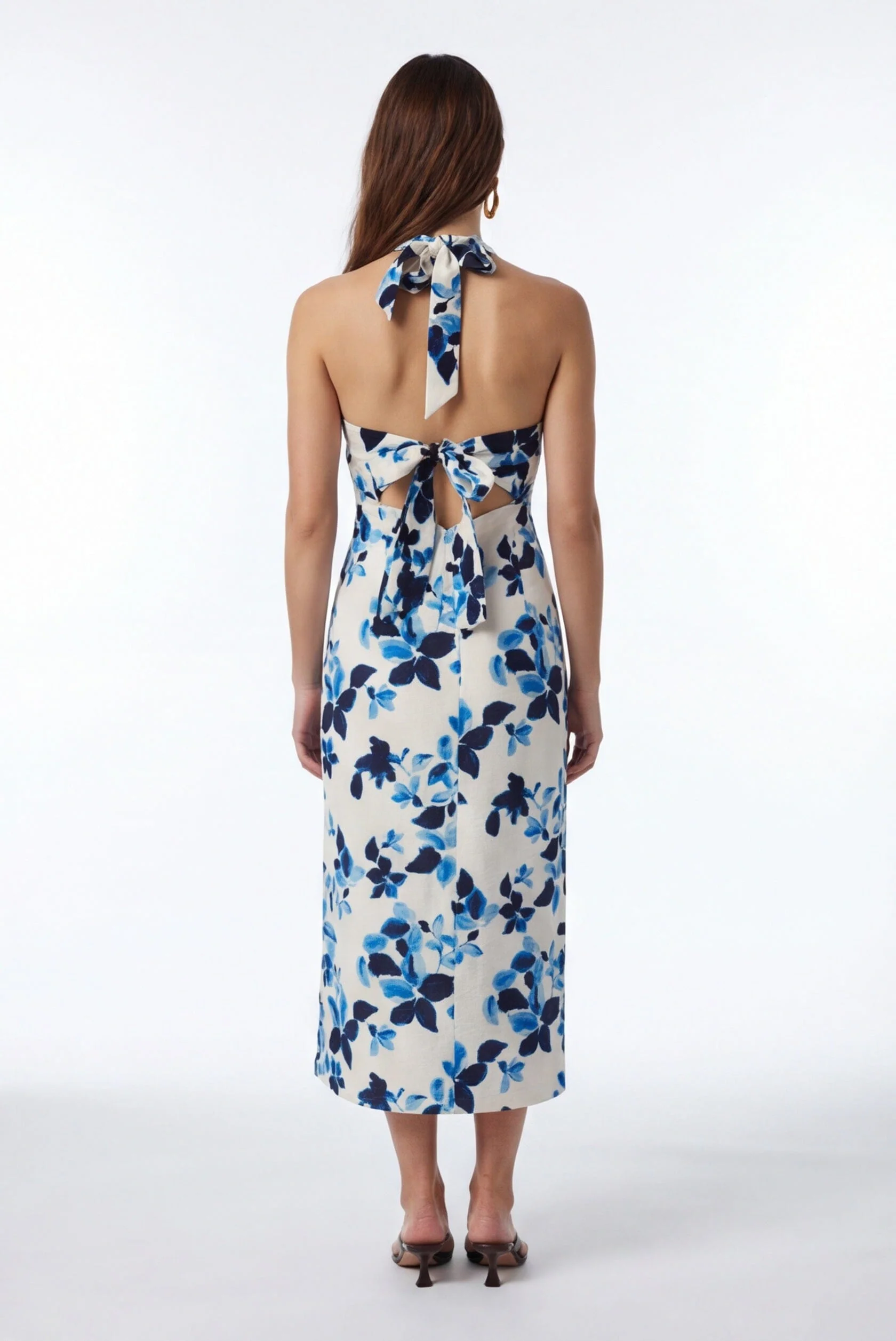 ROBE MIDI - CAPUCINE - INDIGO - Image 2