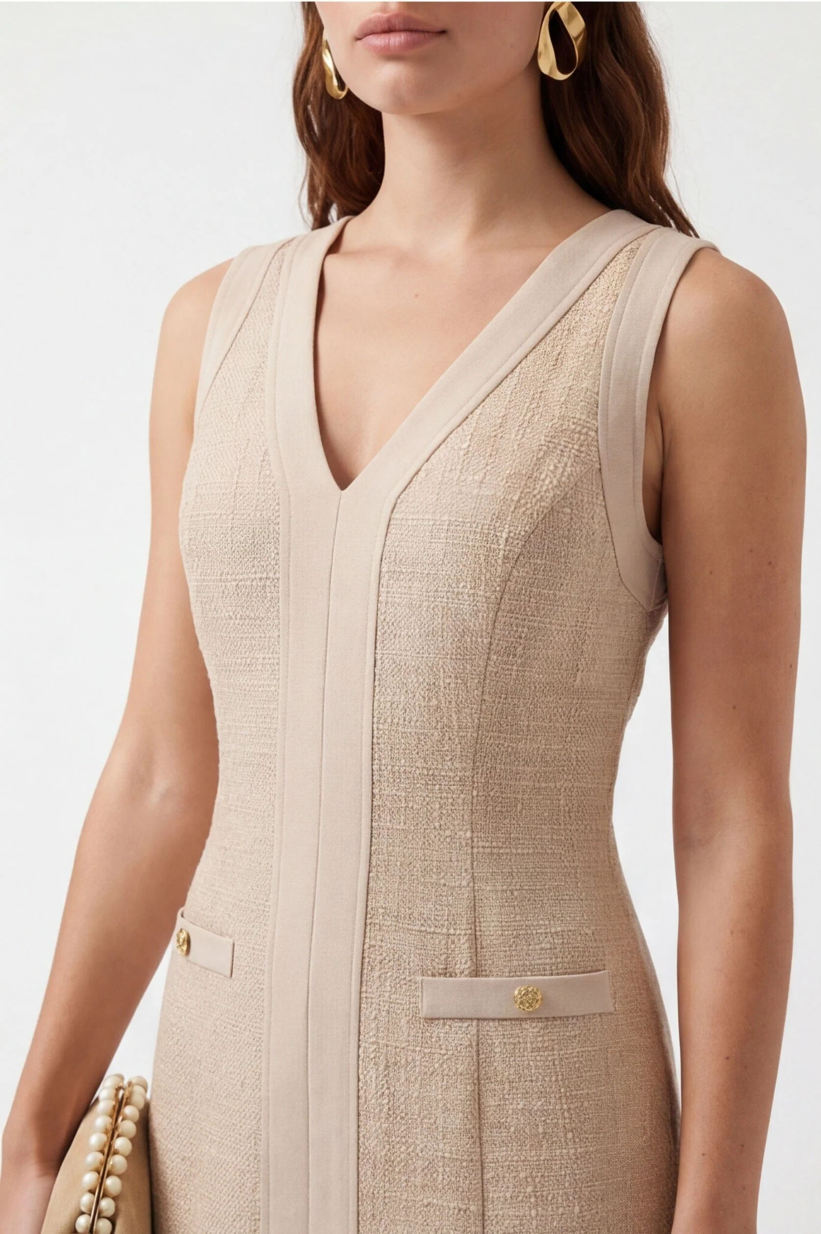 ROBE COURTE TWEED - CATALINA - BEIGE - Image 4