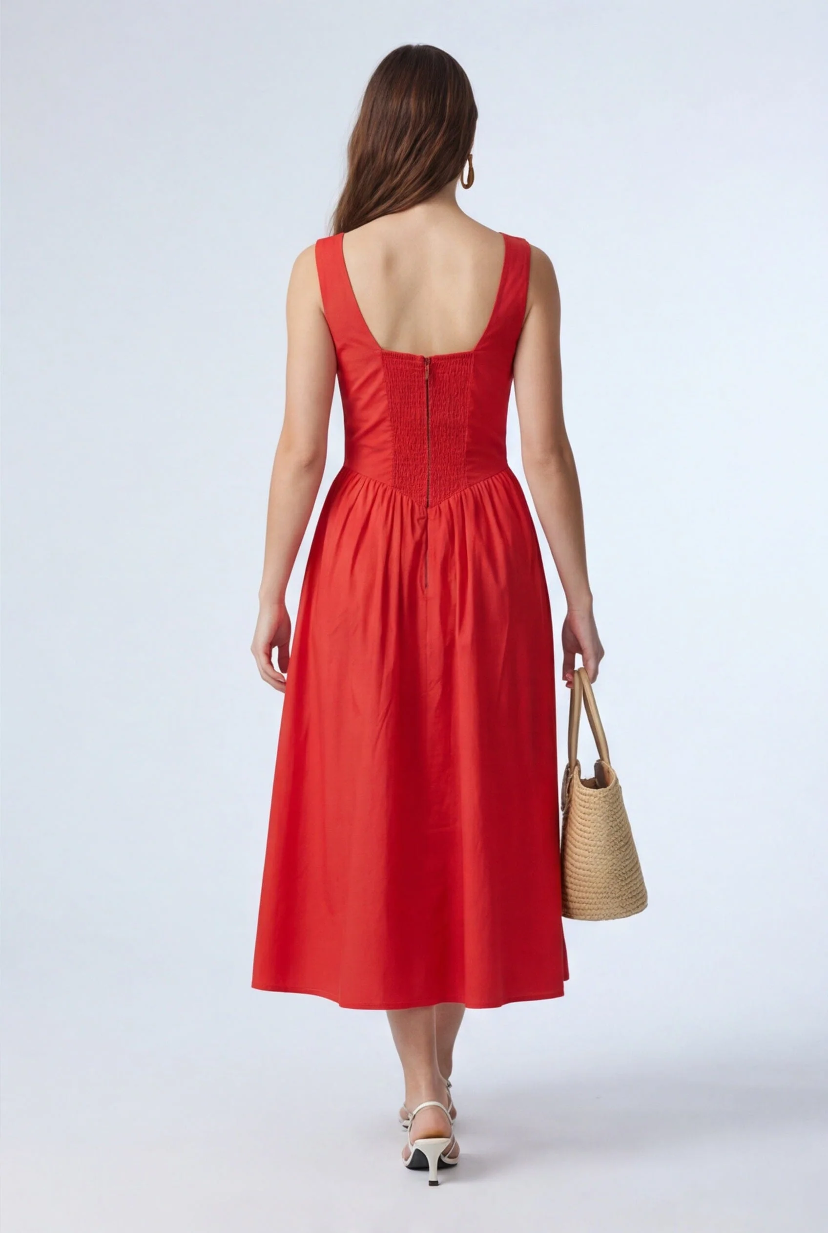 ROBE DOS NUS - CELIA - ROUGE - Image 2
