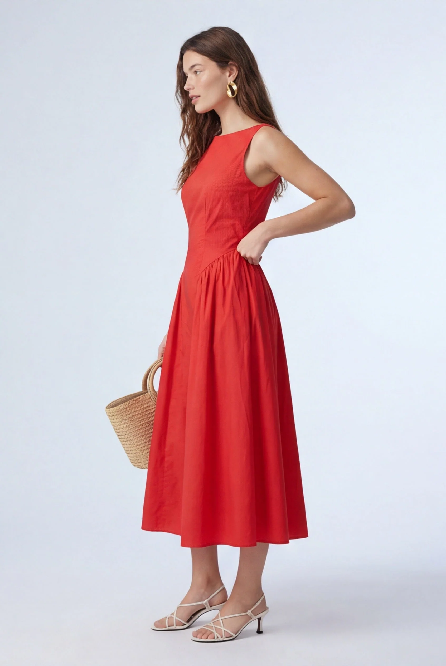 ROBE DOS NUS - CELIA - ROUGE - Image 4