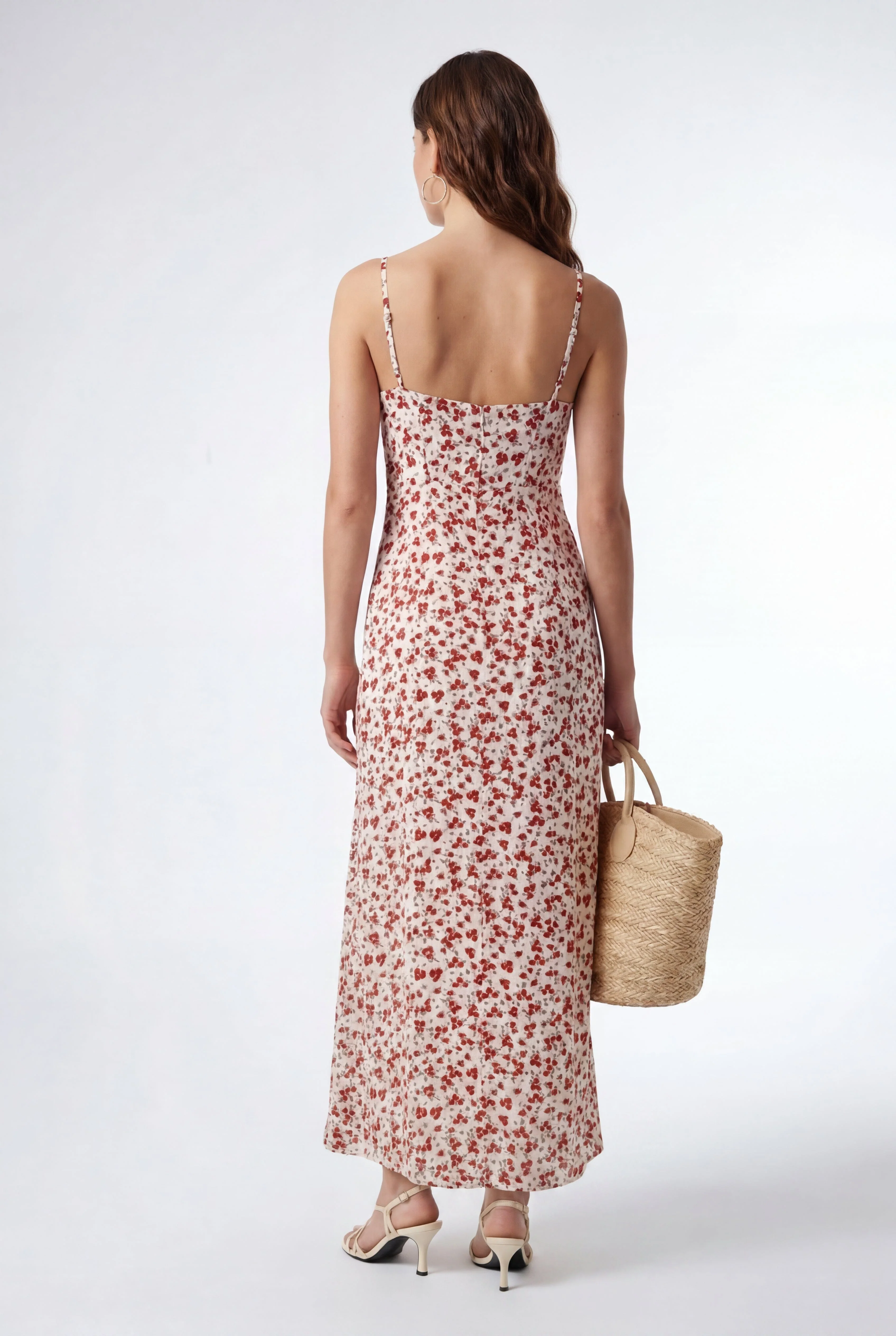 ROBE MIDI - CERISE - ROUGE - Image 2