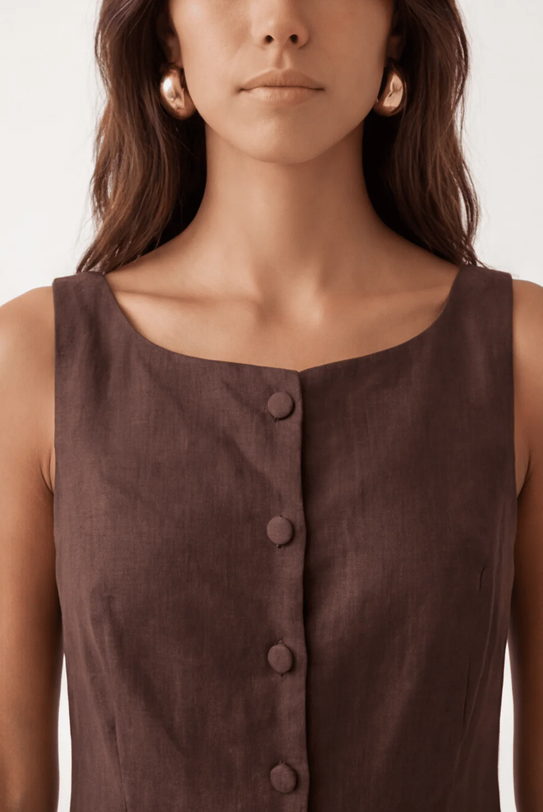 ROBE LIN - CHELSEA - CHOCOLAT - Image 2