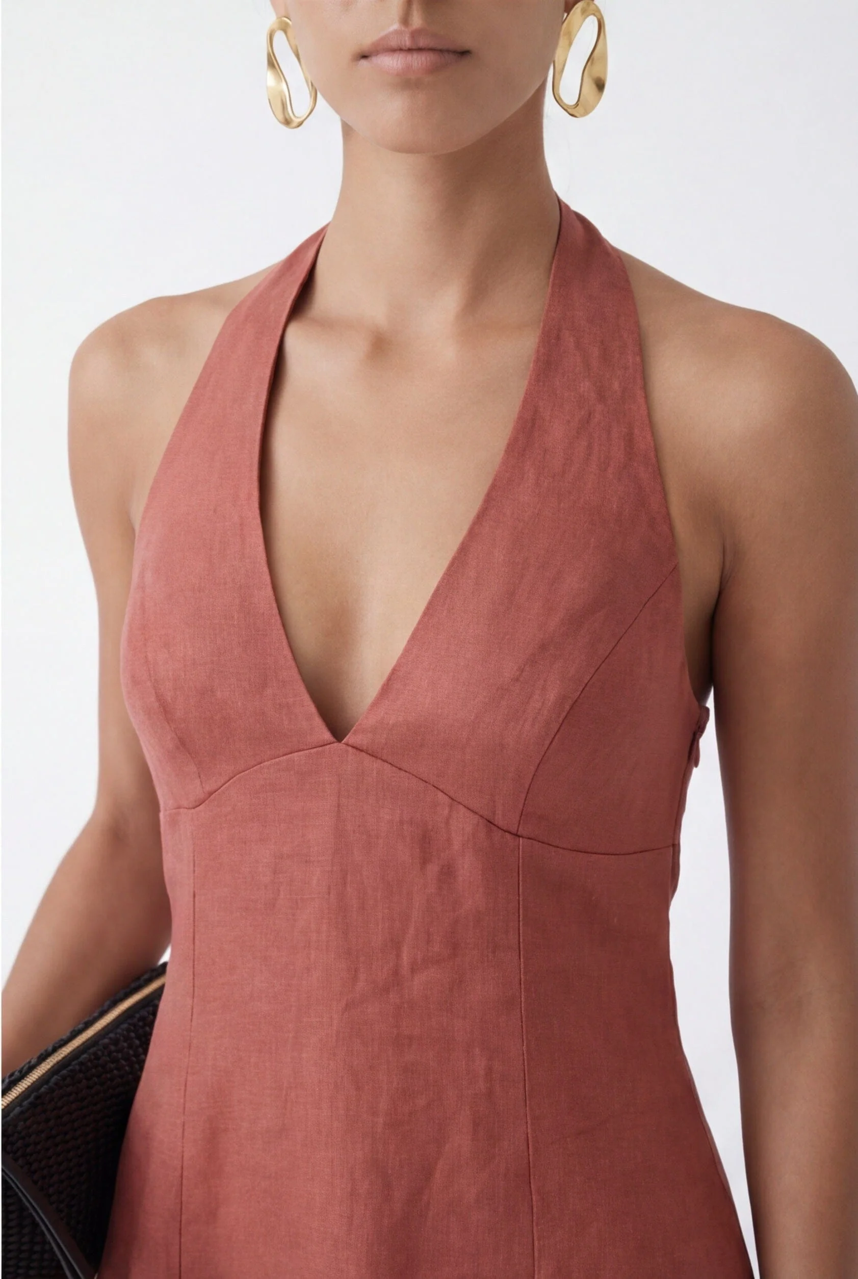 ROBE EVASEE - CHELSEA - TERRACOTTA - Image 4