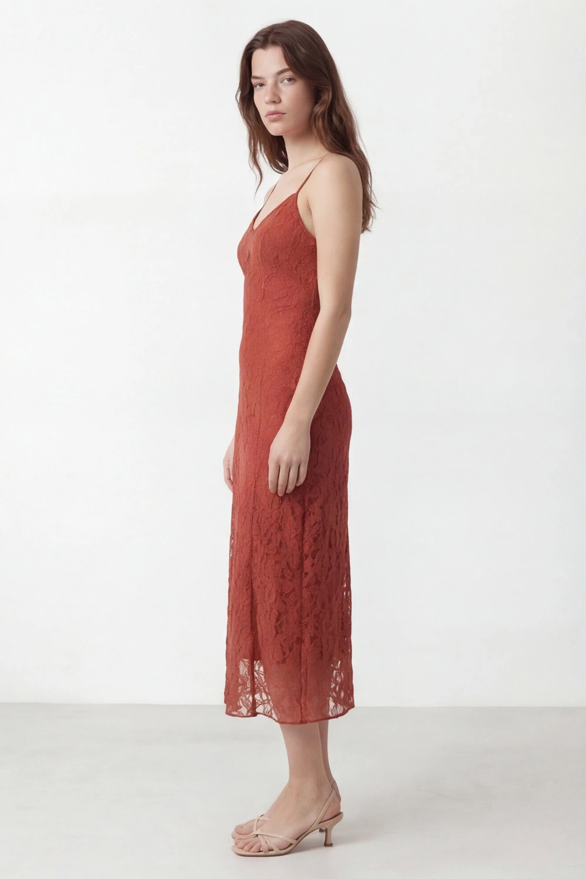 ROBE DENTELLE - CLAIRITY - TERRACOTTA - Image 3