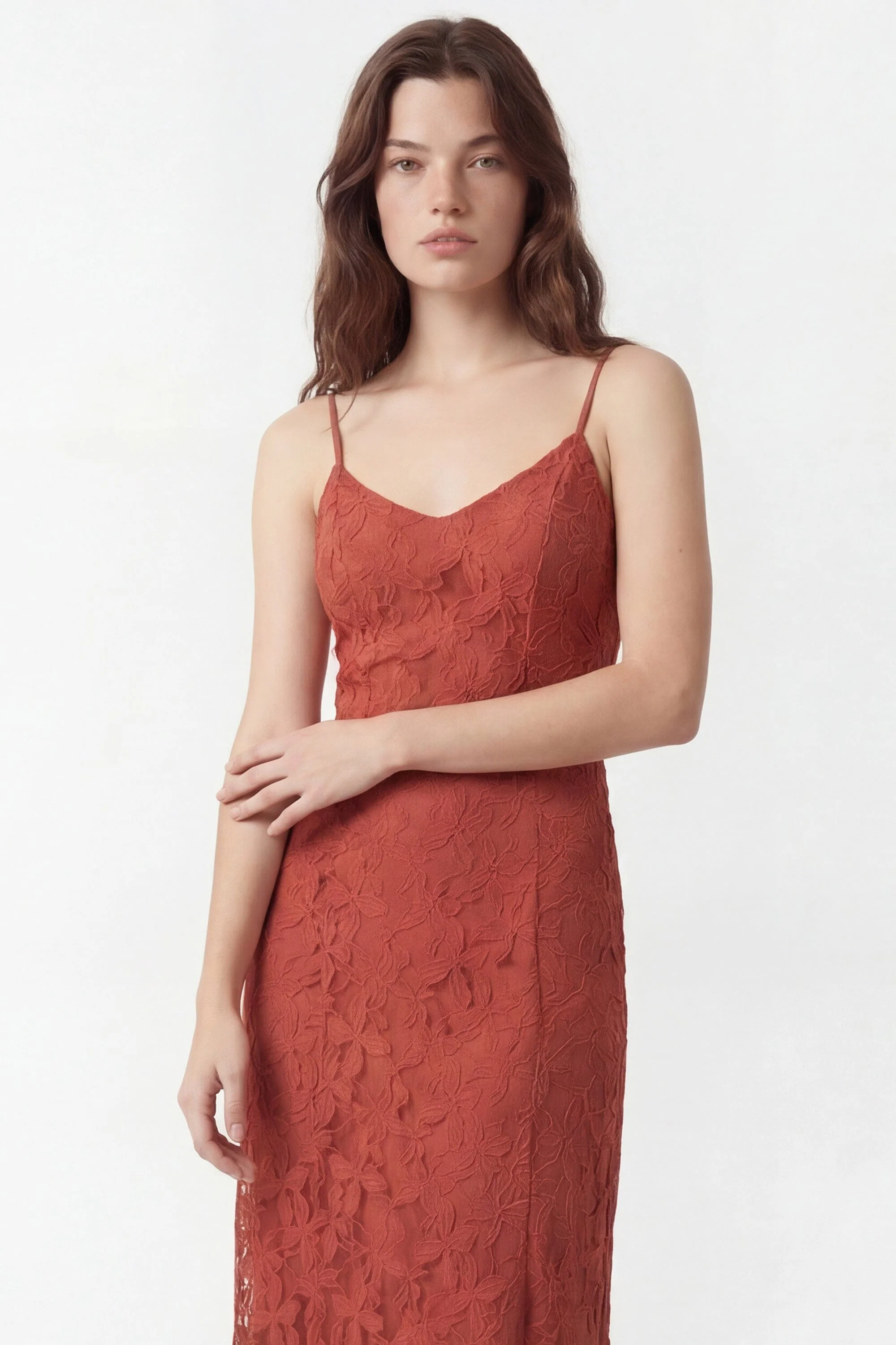 ROBE DENTELLE - CLAIRITY - TERRACOTTA - Image 4