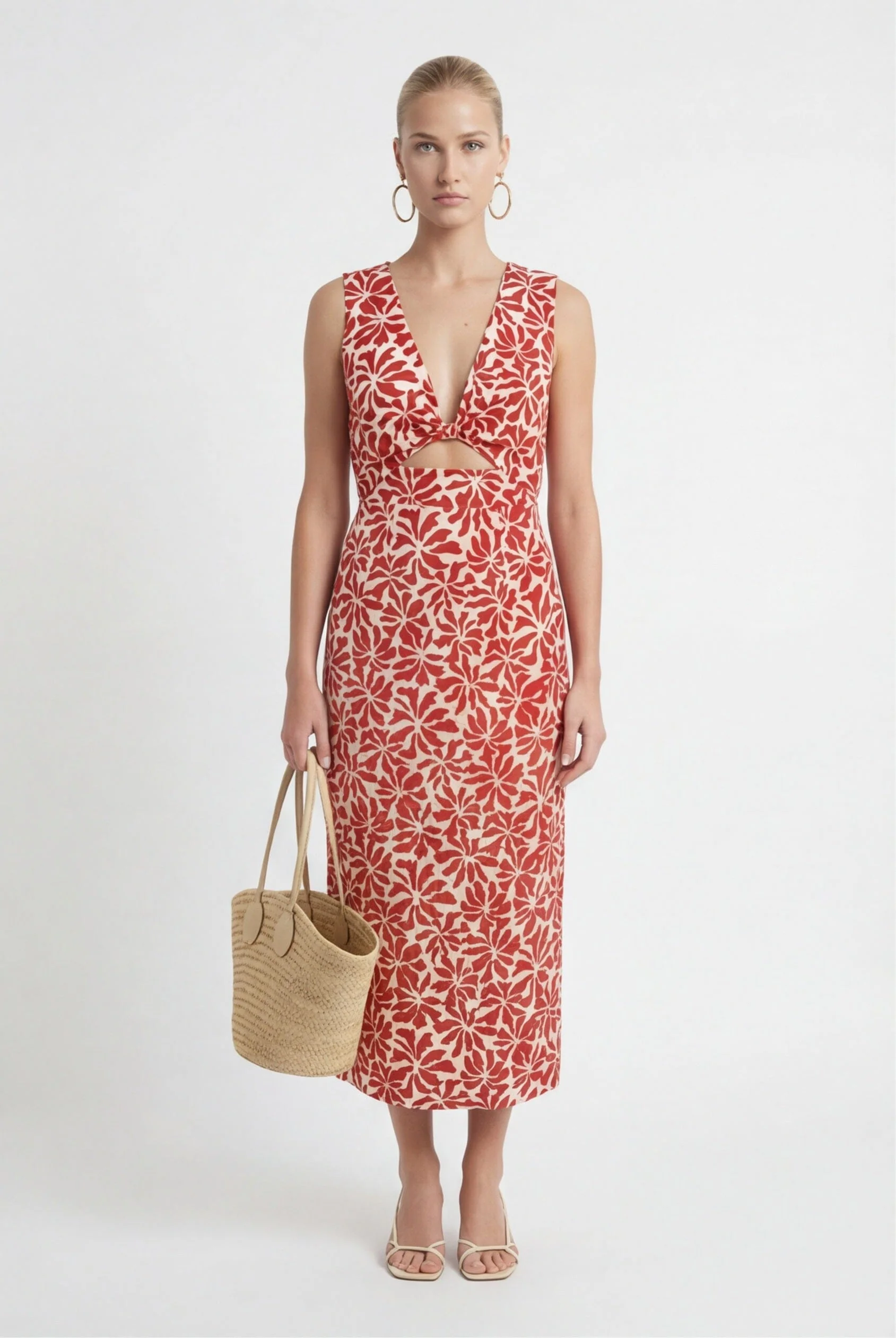 ROBE MIDI - CLARISSA - GRENAT