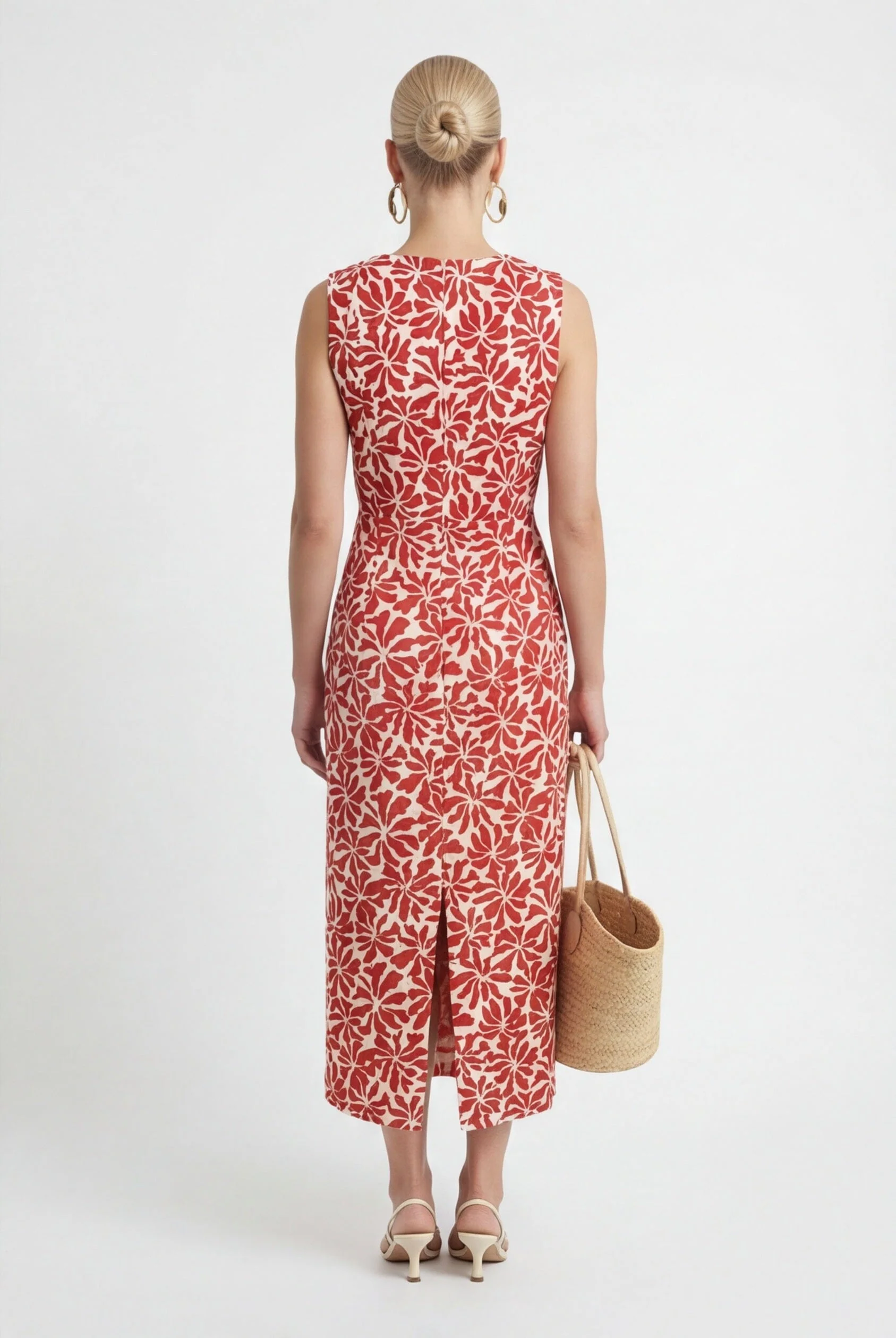 ROBE MIDI - CLARISSA - GRENAT - Image 4