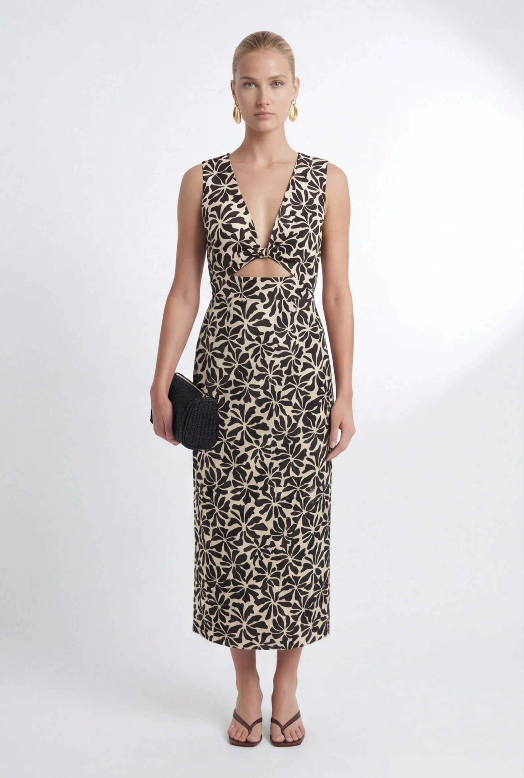 ROBE MIDI - CLARISSA - NOIR - Image 2