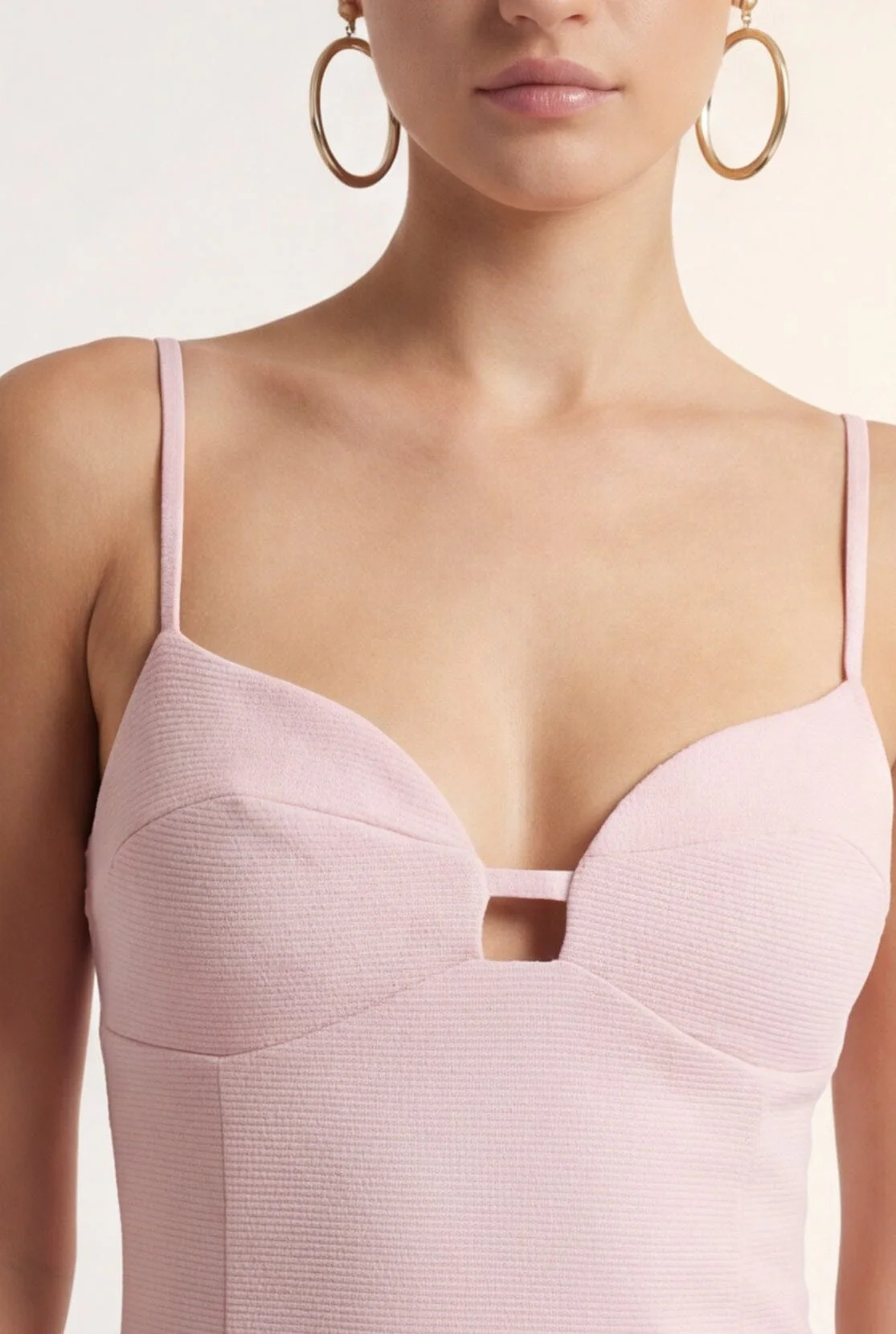 ROBE COURTE - CLEO - POUDRE - Image 2