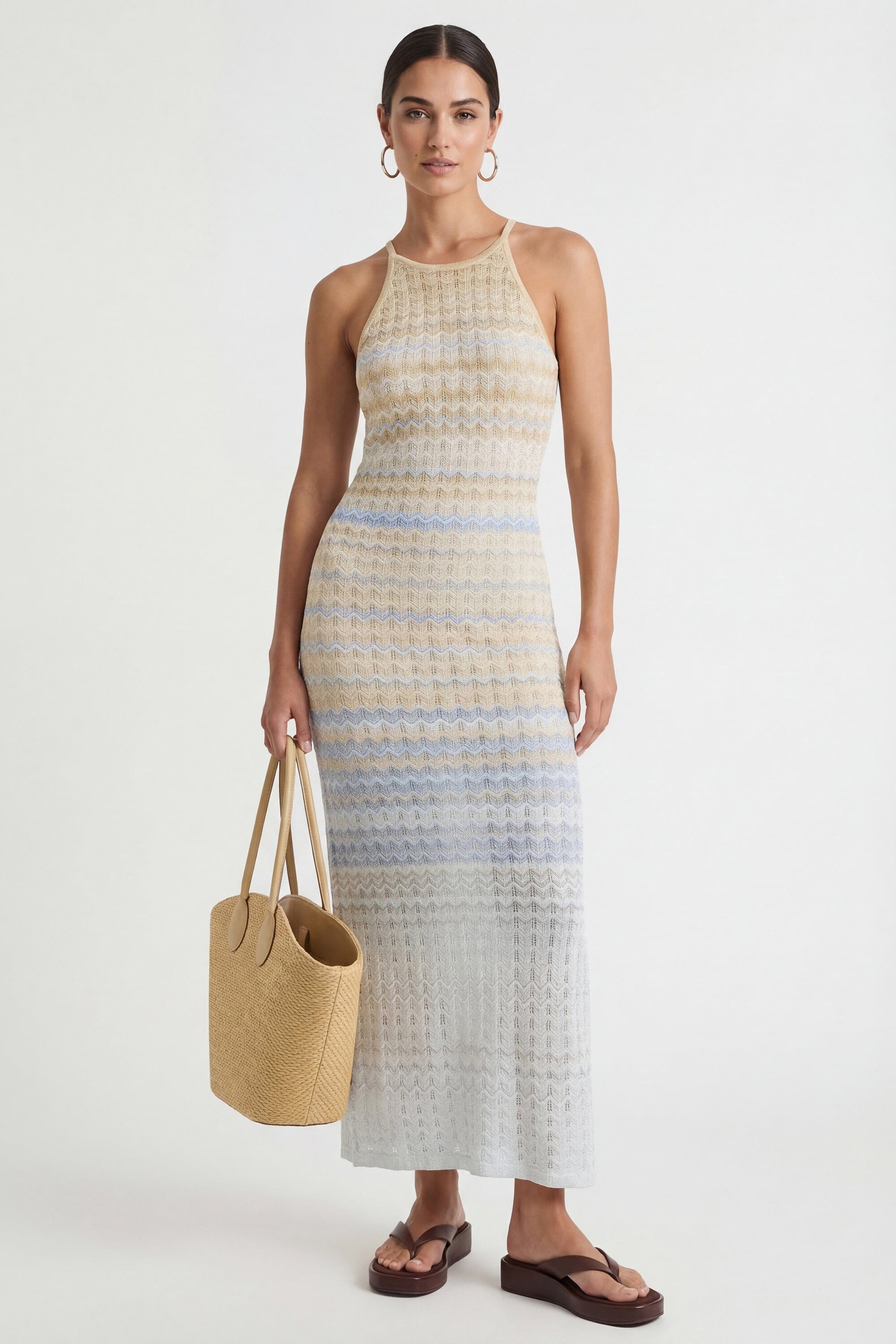 ROBE MAILLE - CYNTHIA - BLEU