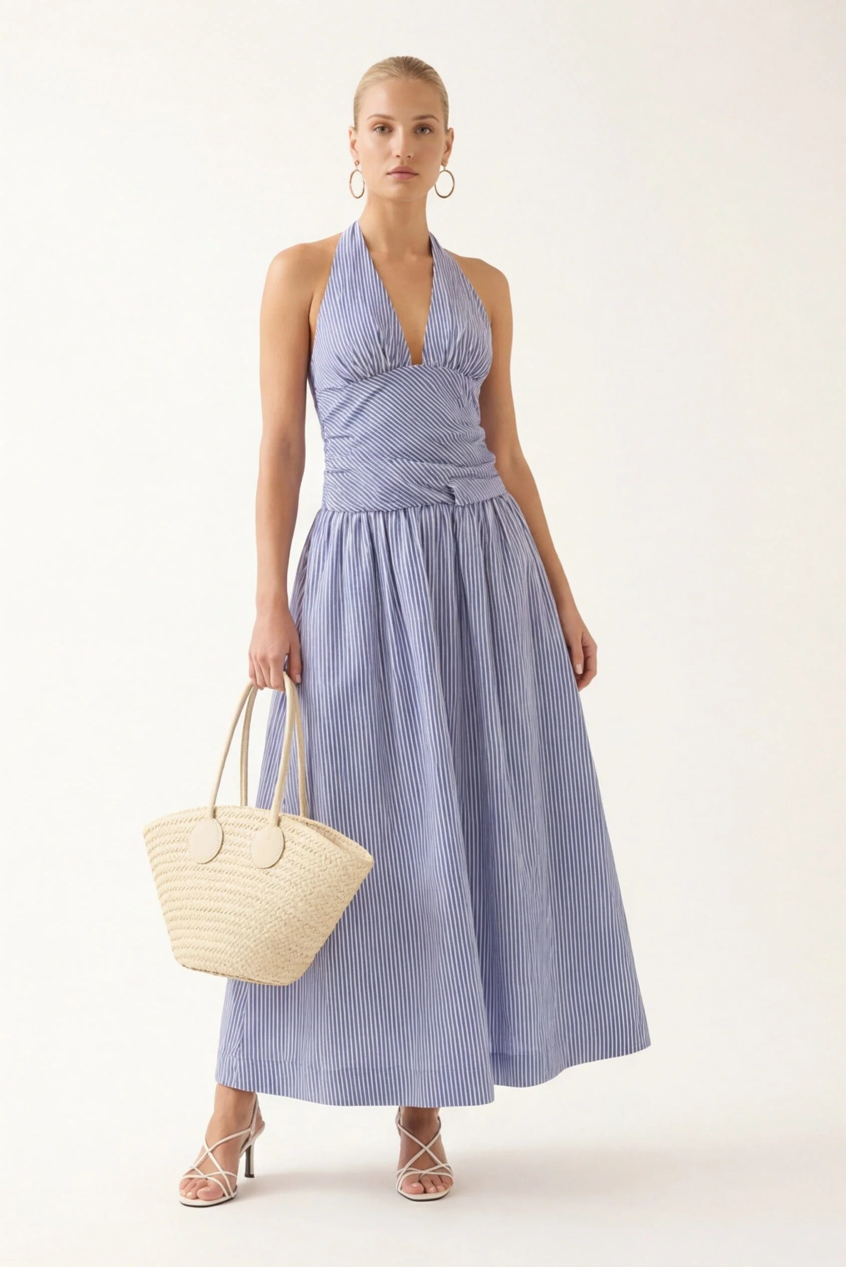 ROBE DOS NU - CYRENE - CIEL