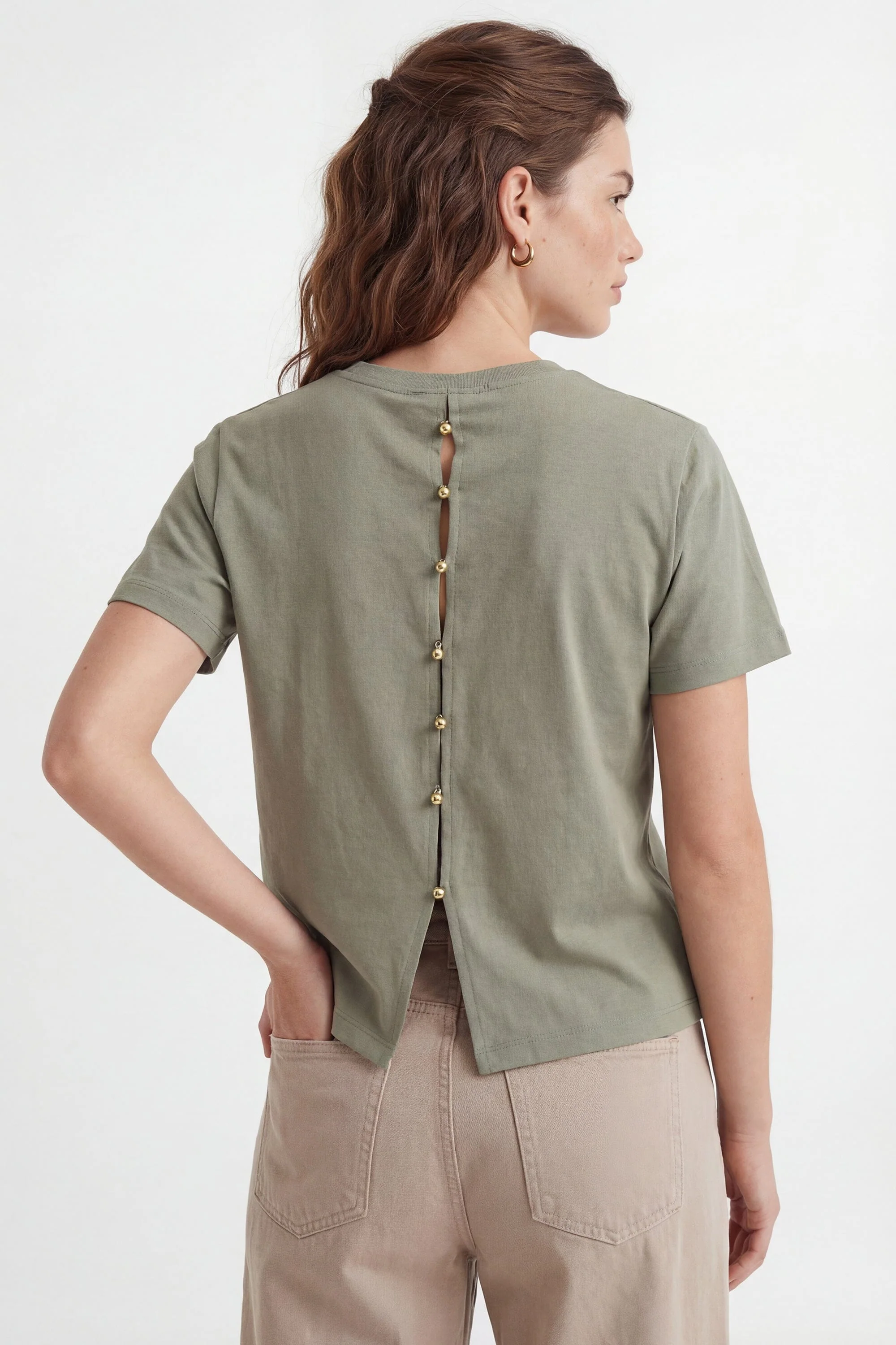 T-SHIRT - AMBRE - VERT PALE - Image 4