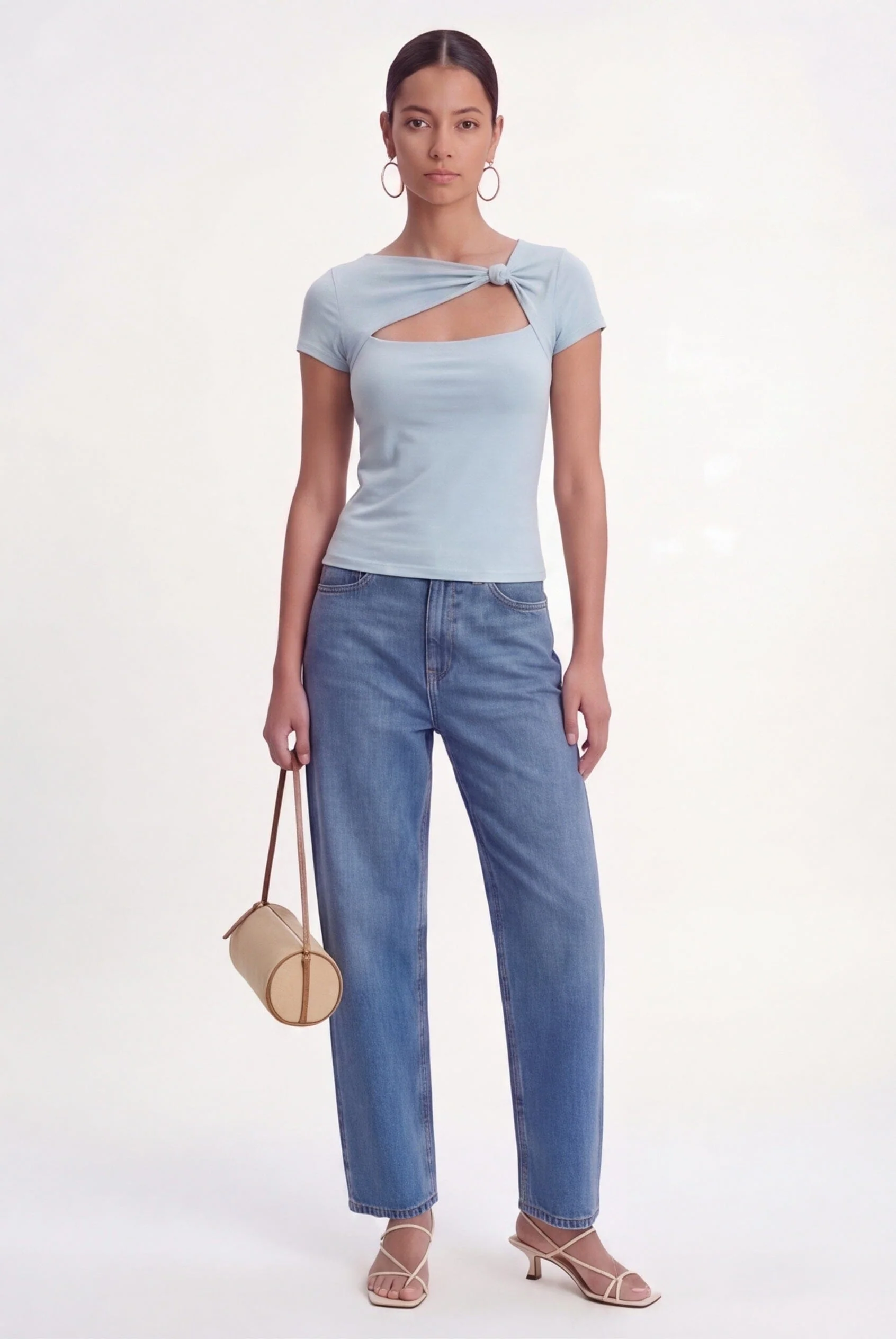 TOP NOEUD - CHARLENE - CELADON