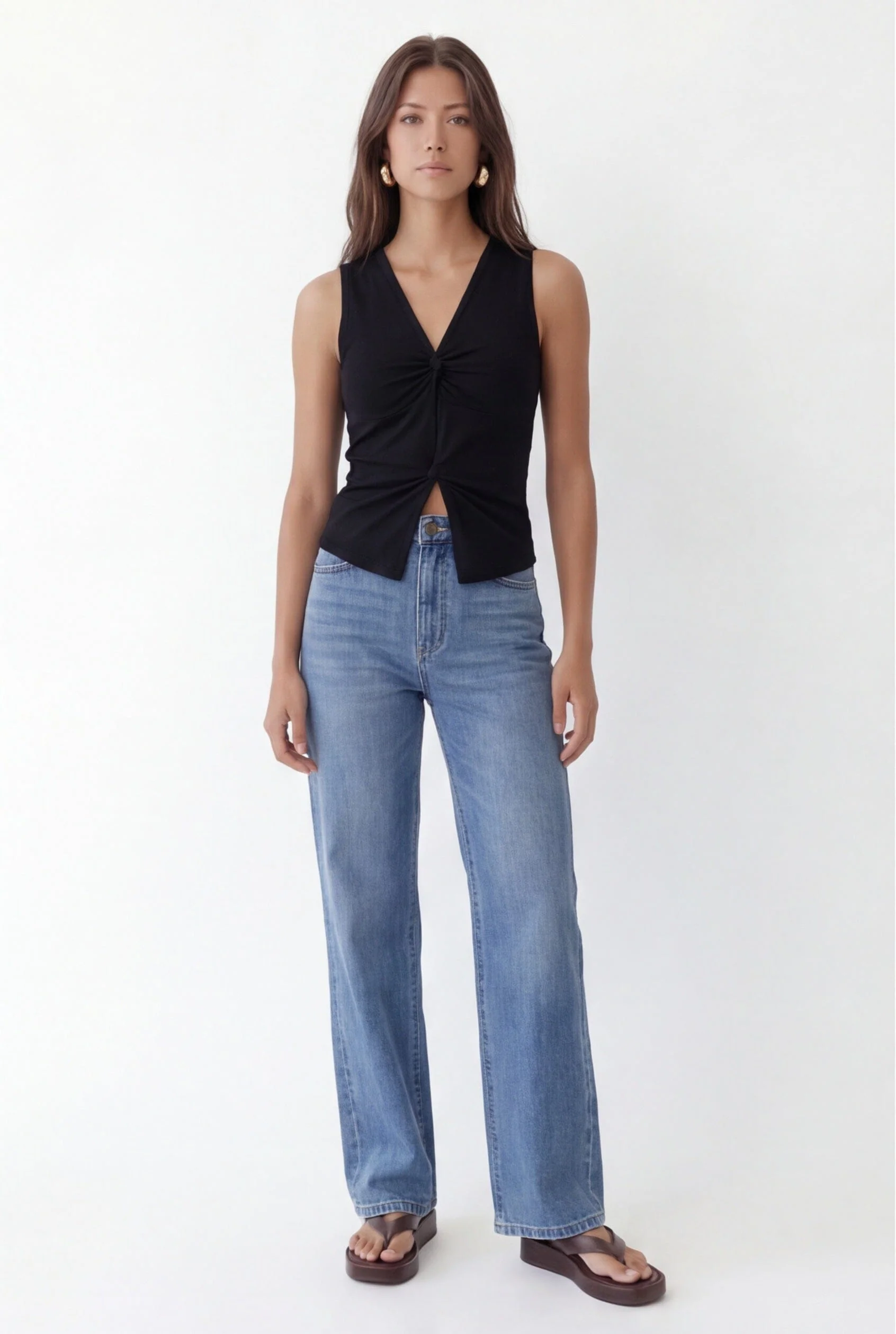 TOP TWISTE - CHARLENE - NOIR