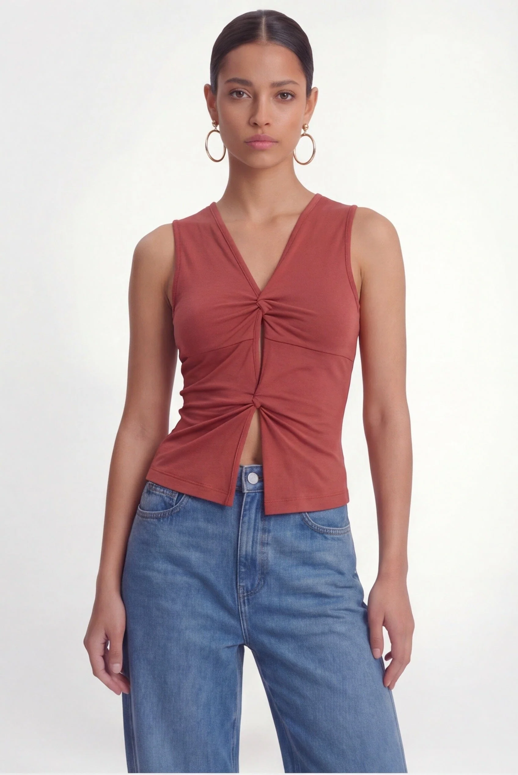 TOP TWISTE - CHARLENE - SANGRIA
