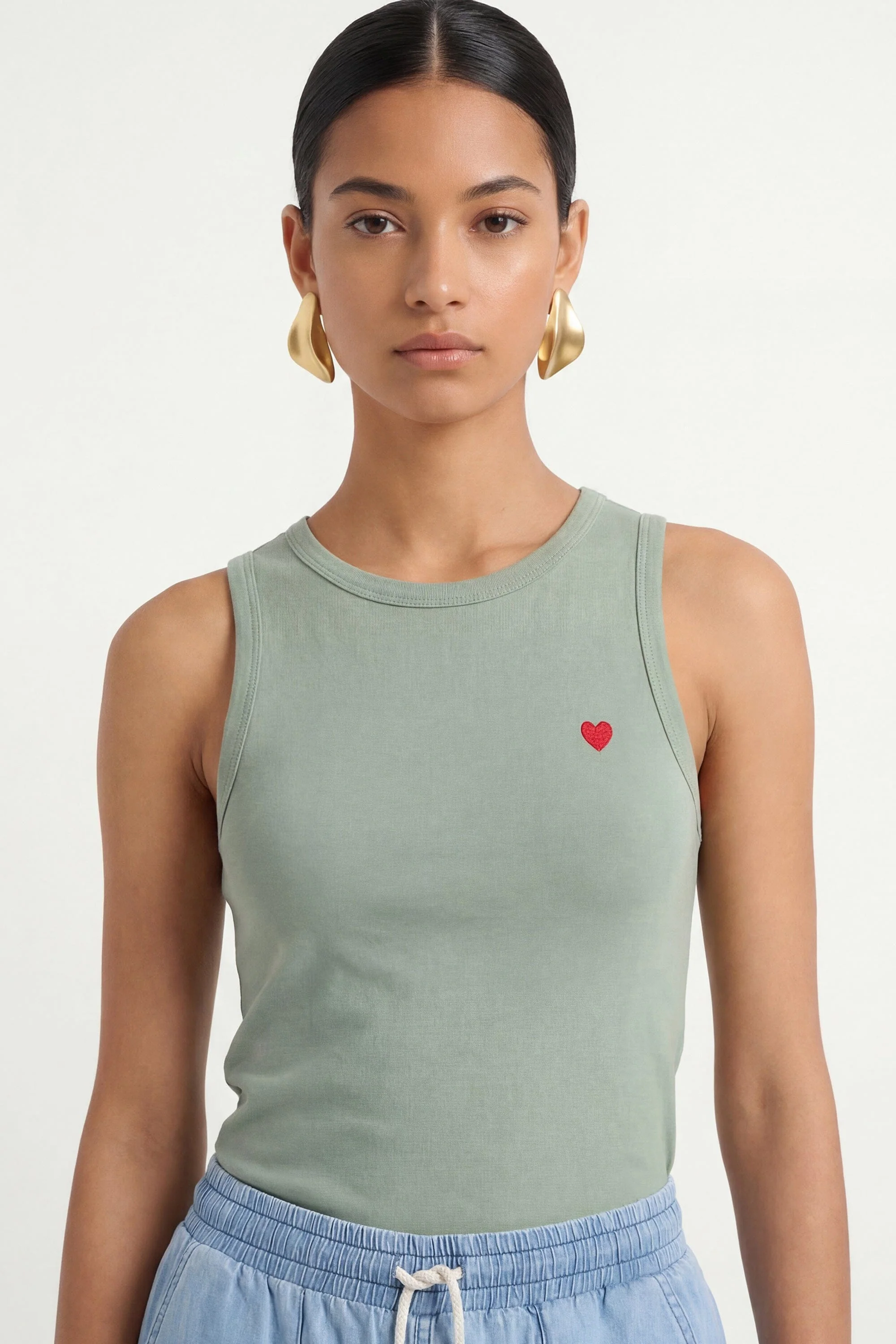 DEBARDEUR - COEUR - VERT PALE - Image 4