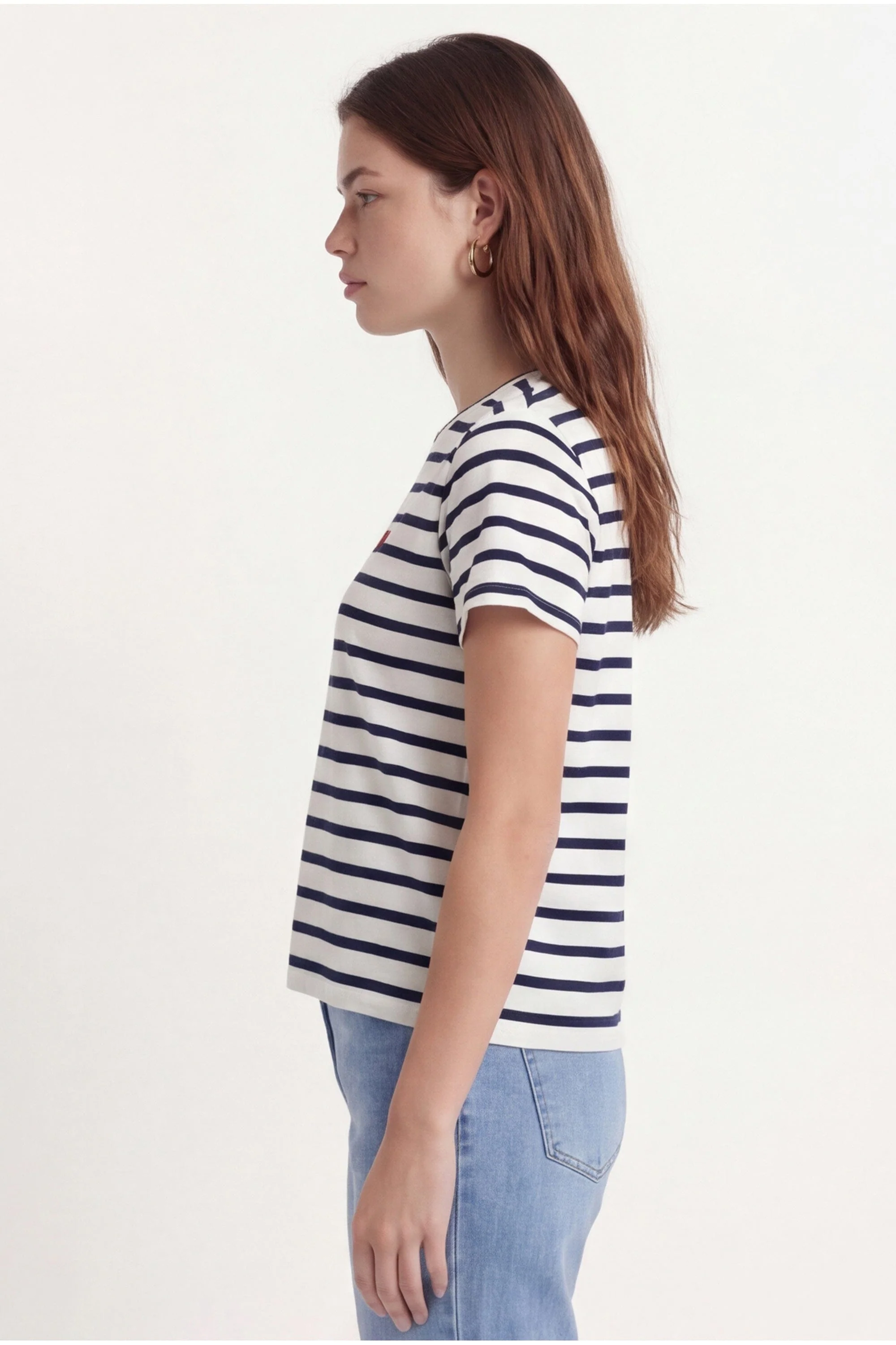 TEE SHIRT MARINIĂRE - COEUR - ECRU/MARINE - Image 3