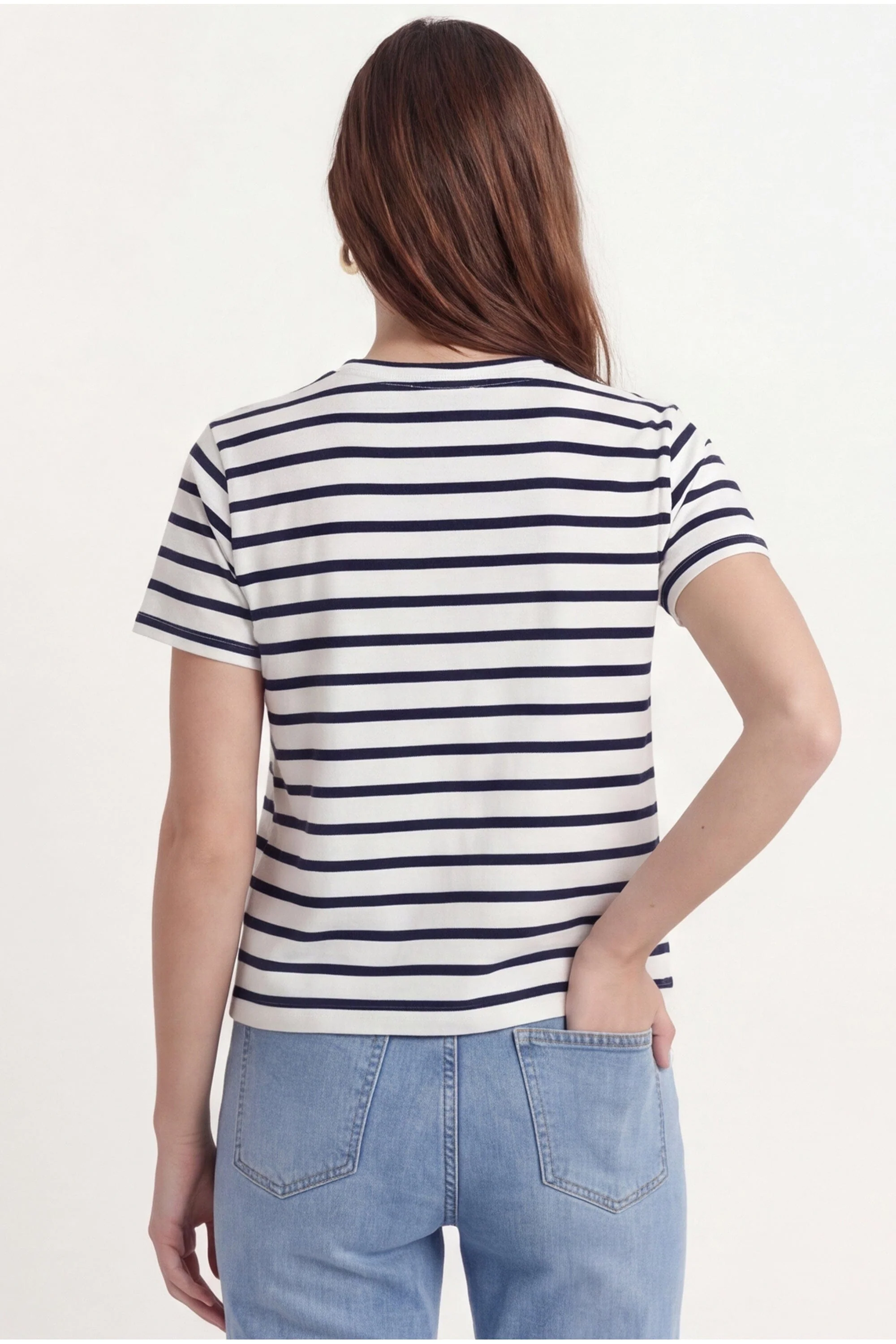 TEE SHIRT MARINIĂRE - COEUR - ECRU/MARINE - Image 5