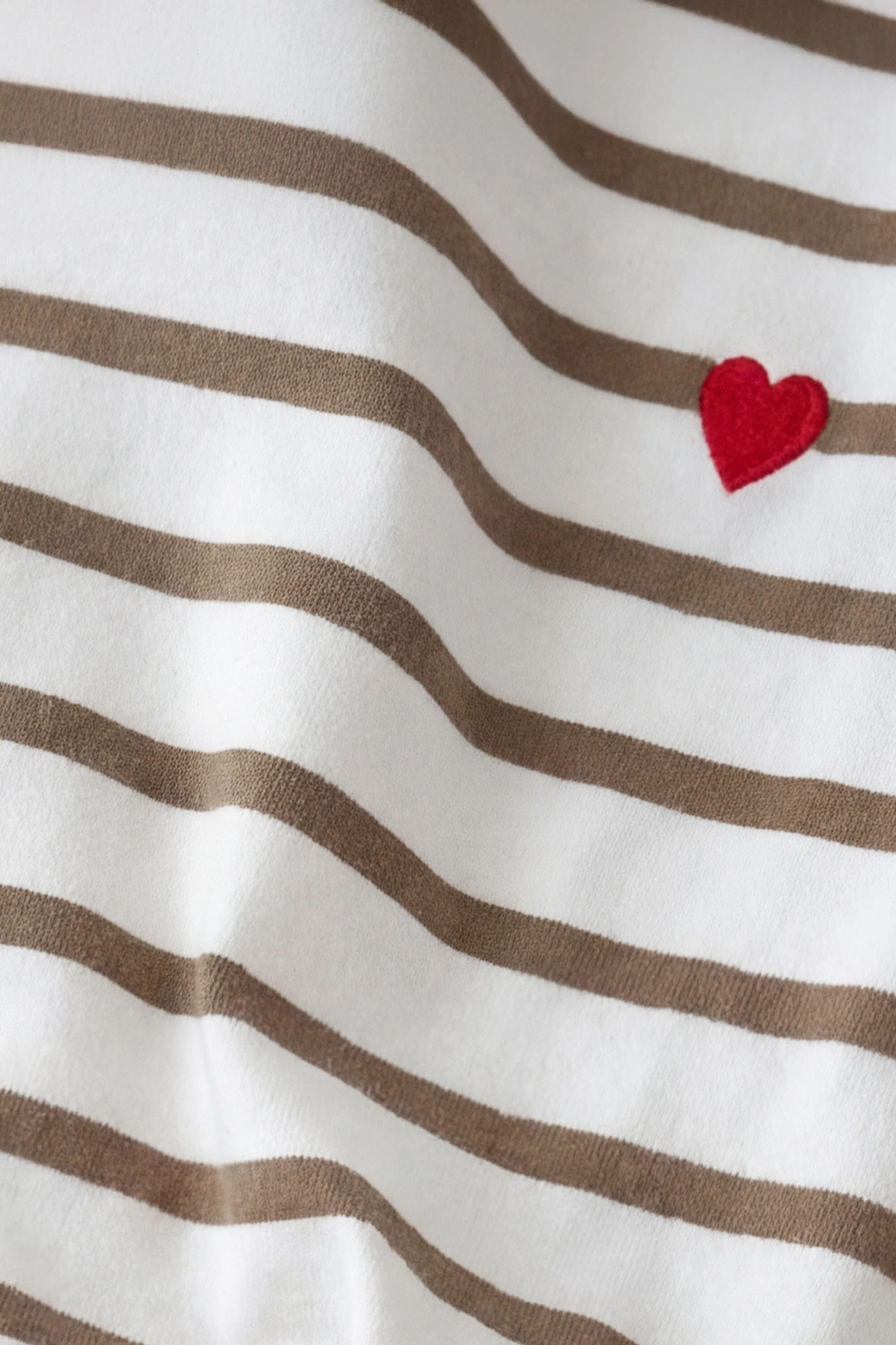 TEE SHIRT - COEUR MARINIERE - ECRU/CANNELLE - Image 3