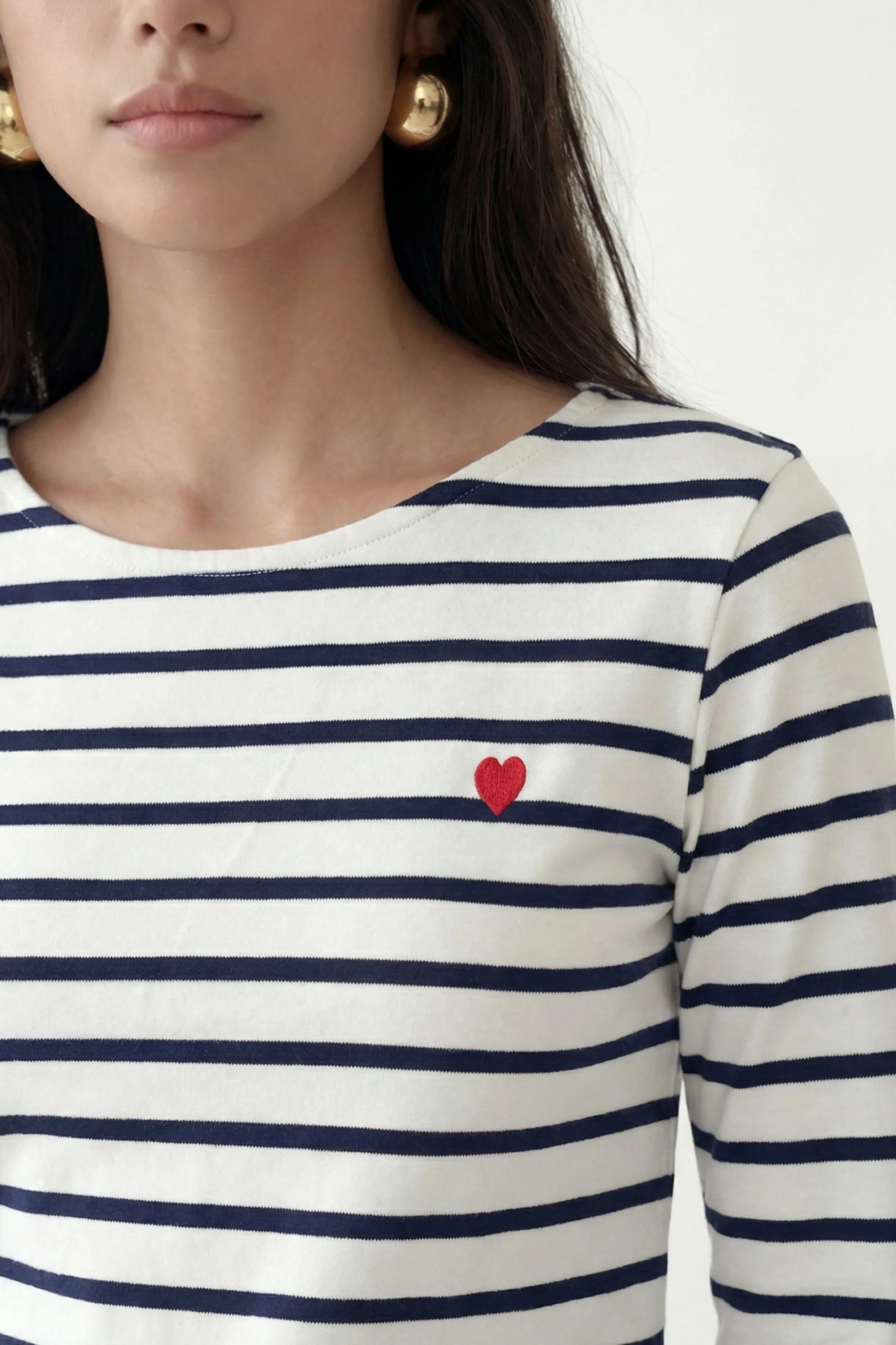 TEE SHIRT - COEUR MARINIERE - ECRU/MARINE - Image 4