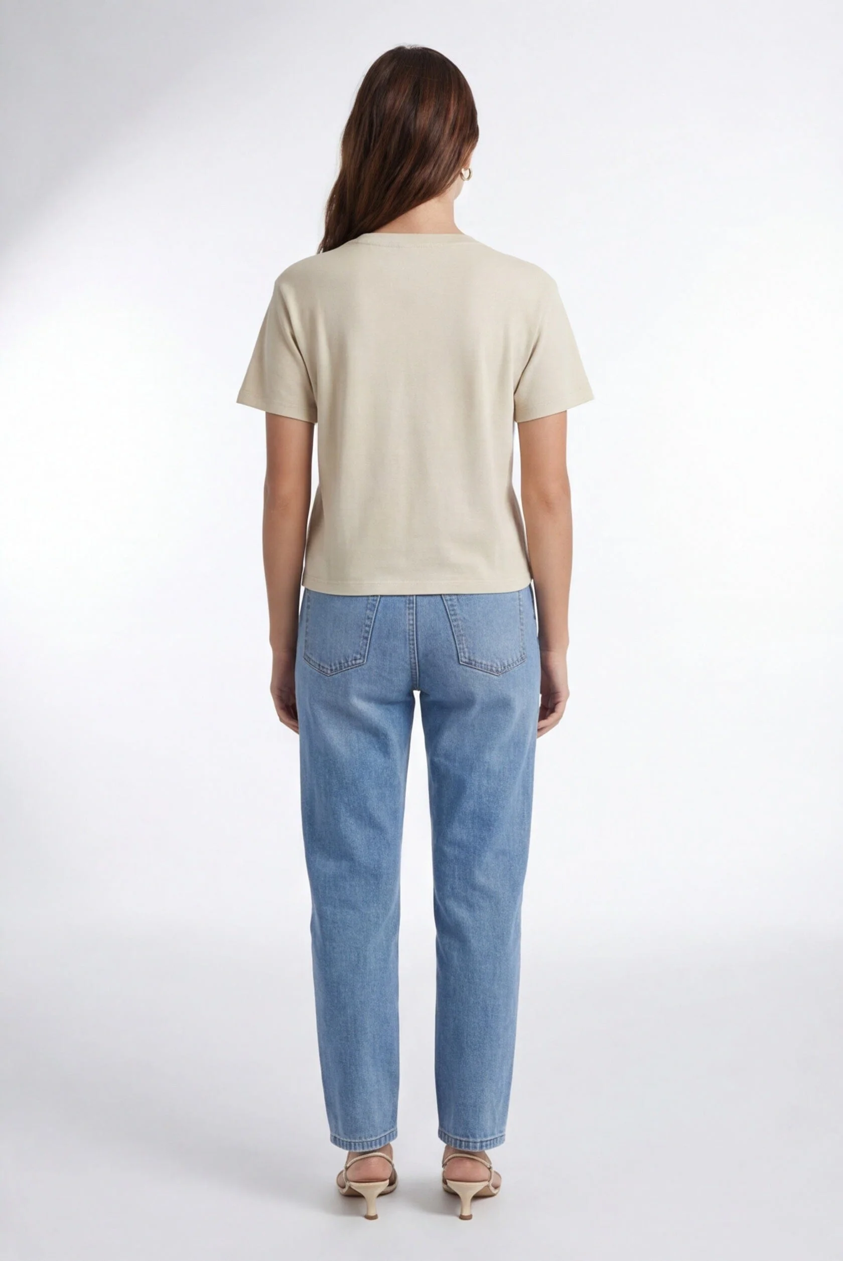 TEE-SHIRT 100% COTON - COEUR - BEIGE - Image 4