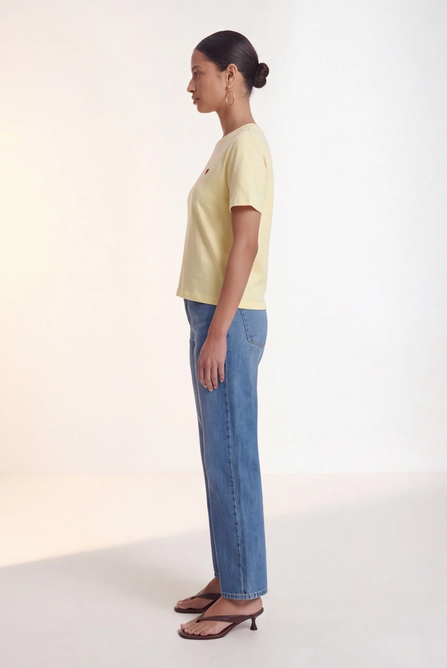 TEE-SHIRT 100% COTON - COEUR - JAUNE - Image 3