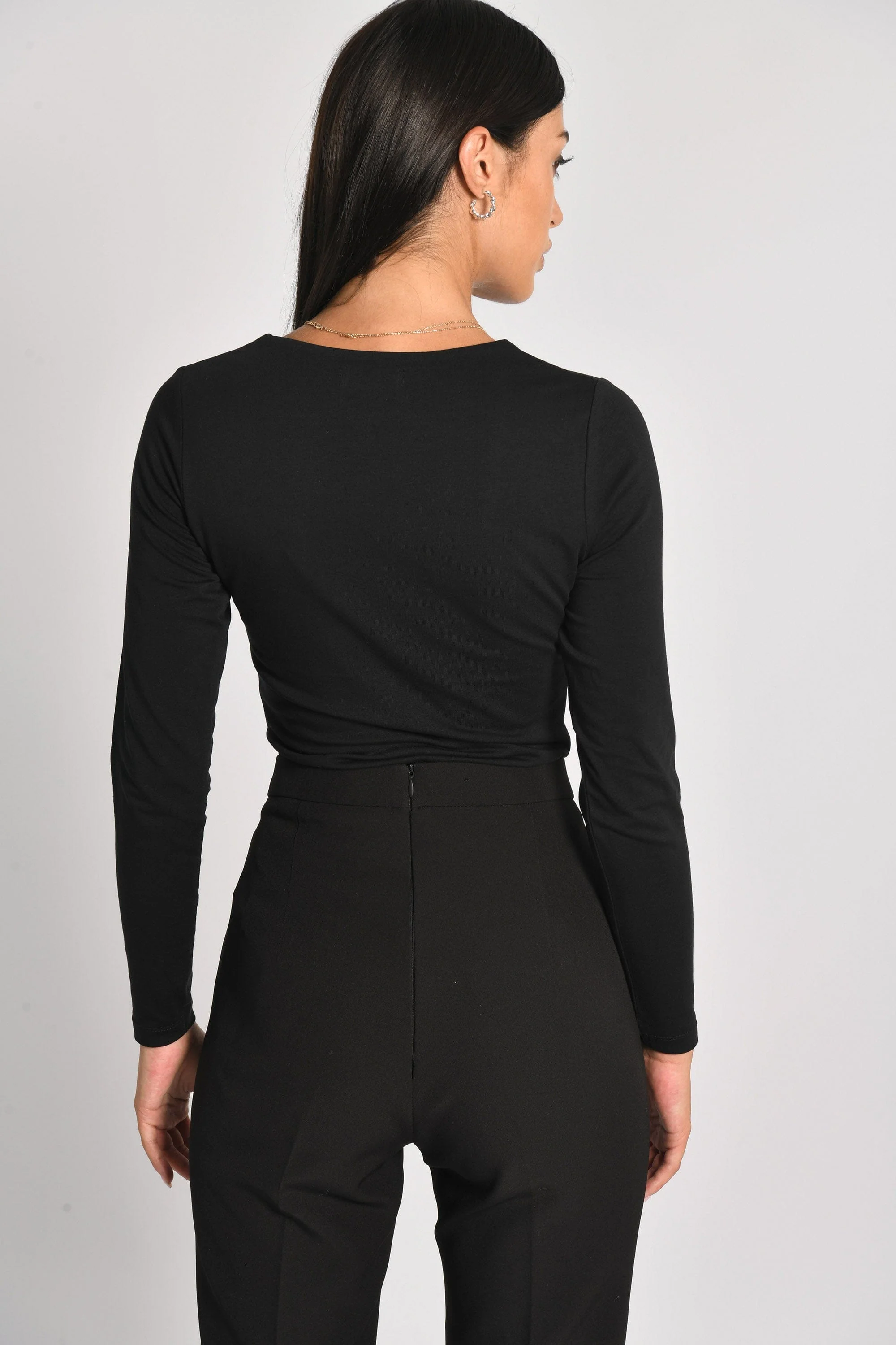 T-SHIRT COL CARRÉ CLEMENTINE NOIR - Image 5