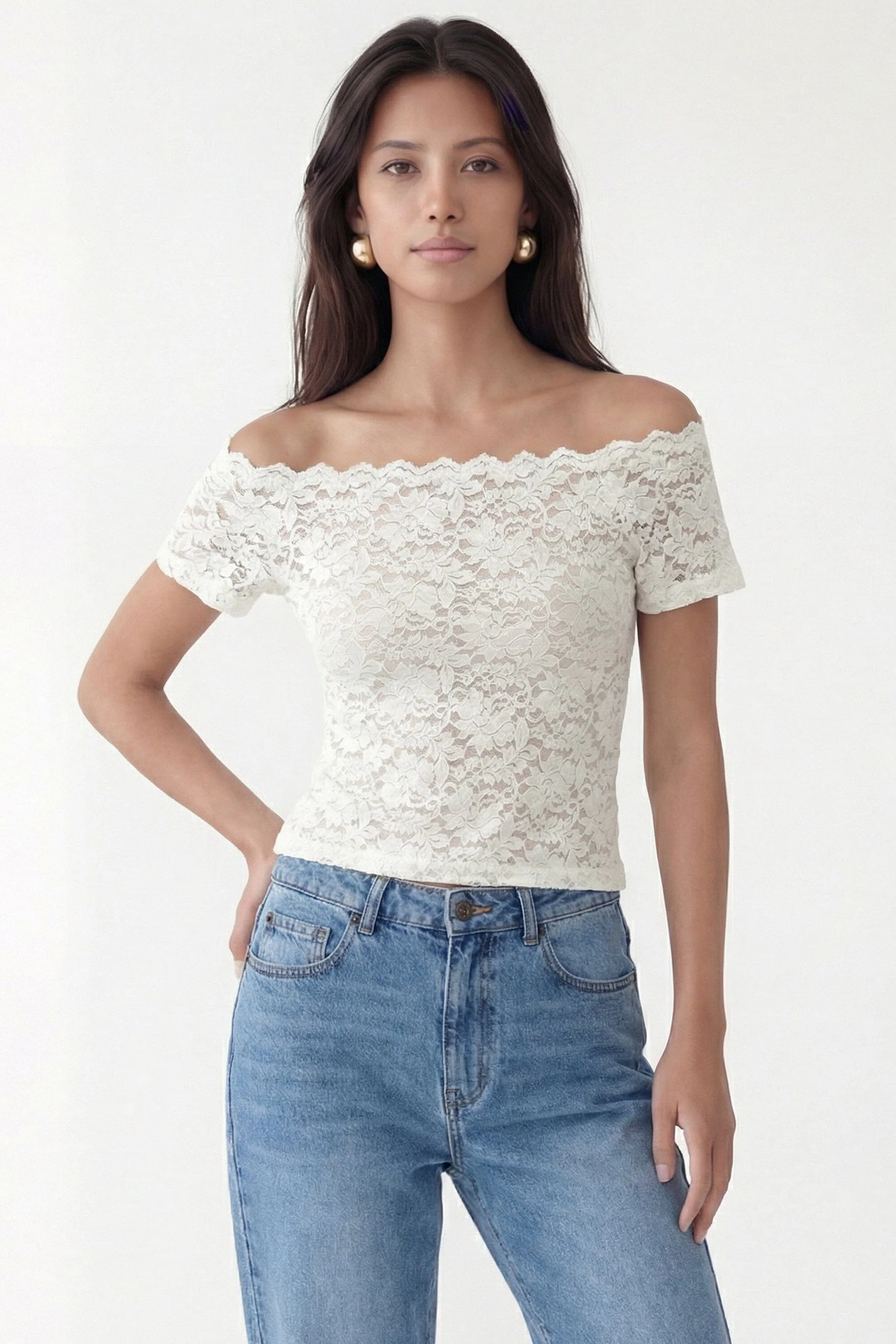 TOP - CLAUDIA - BLANC