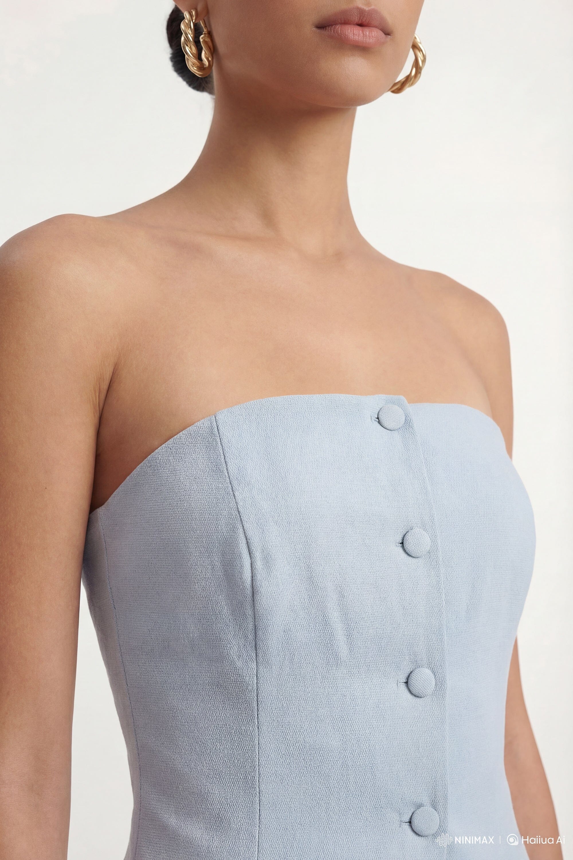 TOP BUSTIER - CLEO - AZUR - Image 4