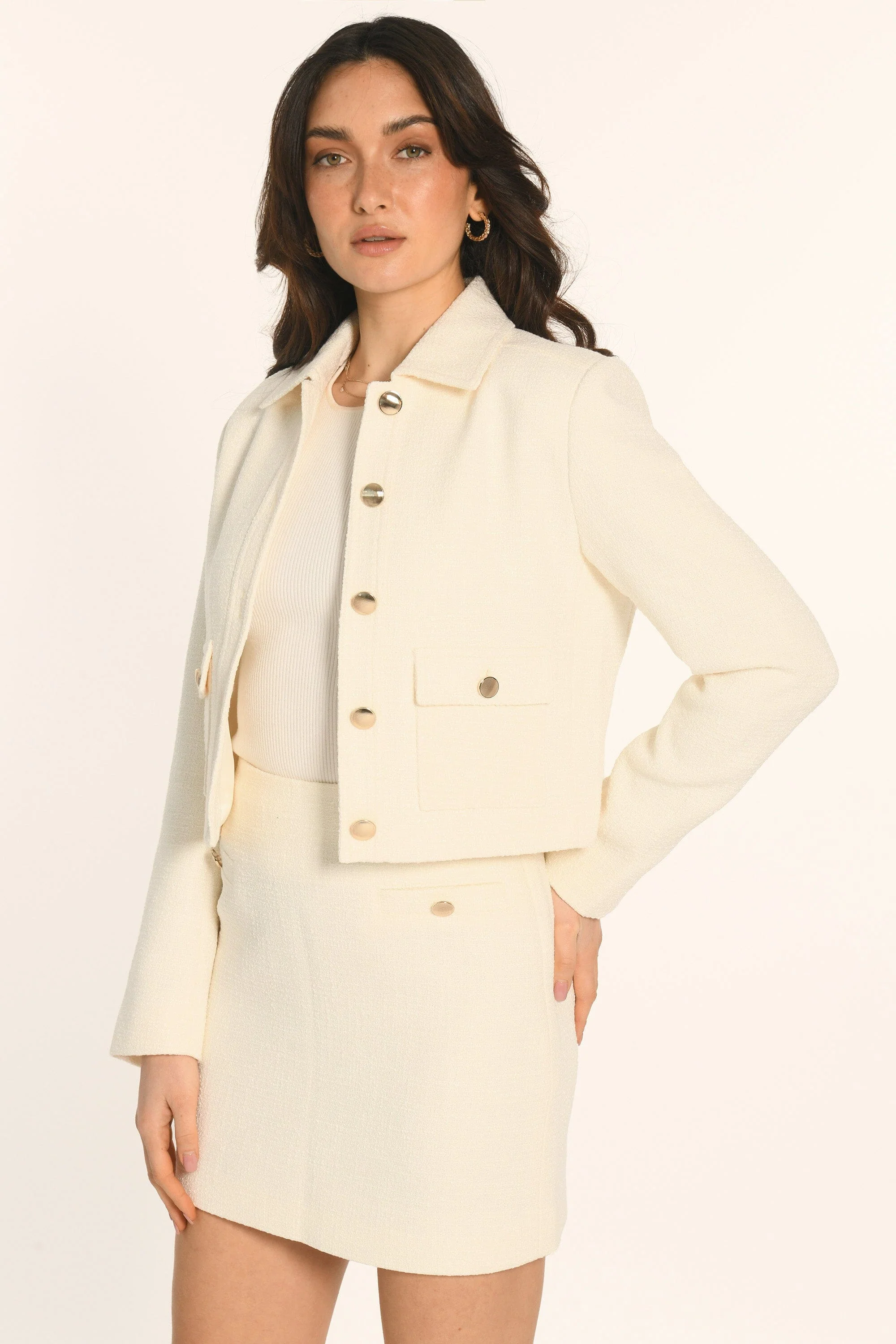 VESTE TWEED - CRĂME - ANNETTE